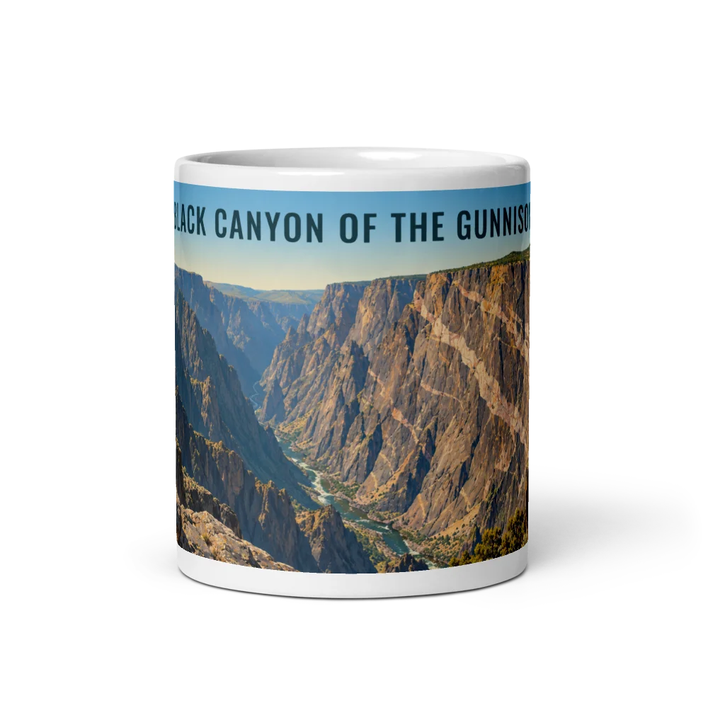 Black Canyon of the Gunnison travel artwork on a ceramic mug, 11 oz