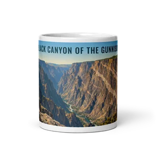 Black Canyon of the Gunnison travel artwork on a ceramic mug, 11 oz