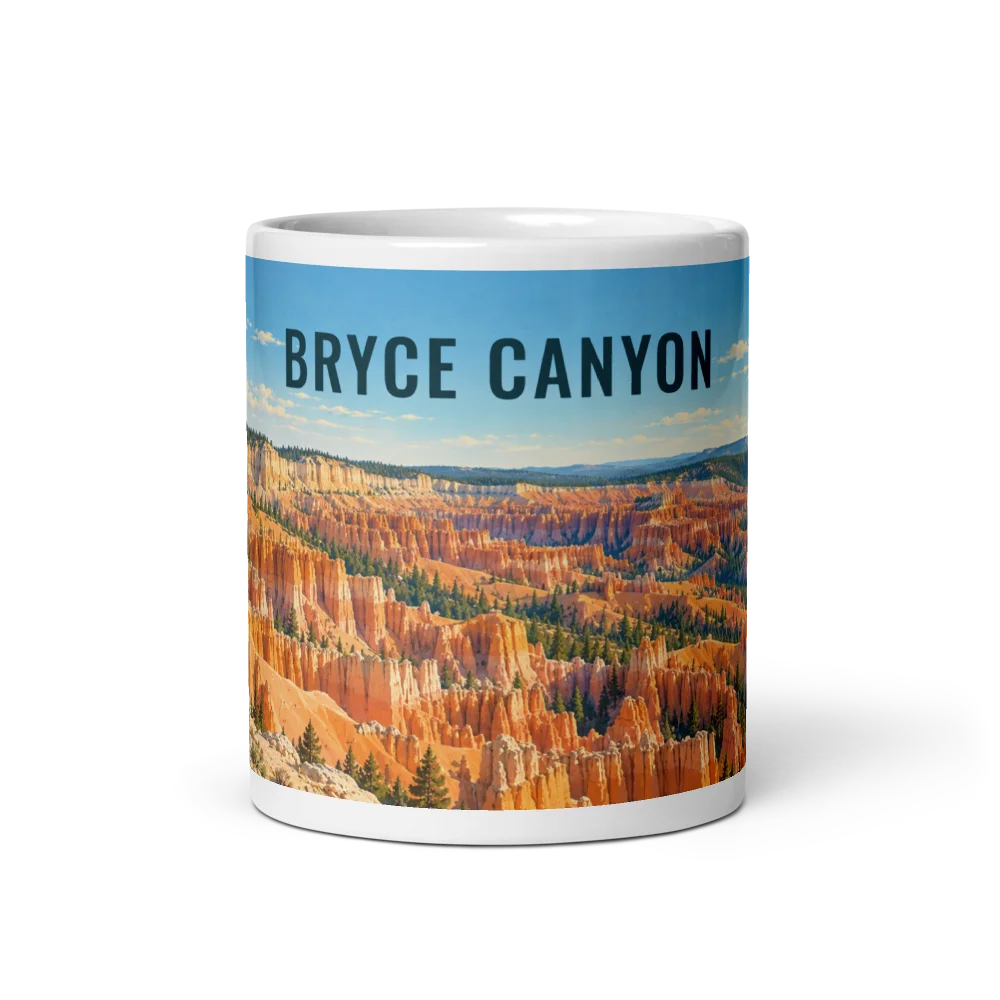 Bryce Canyon travel artwork on a ceramic mug, 11 oz