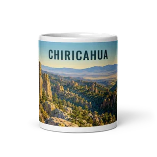 Chiricahua travel artwork on a ceramic mug, 11 oz