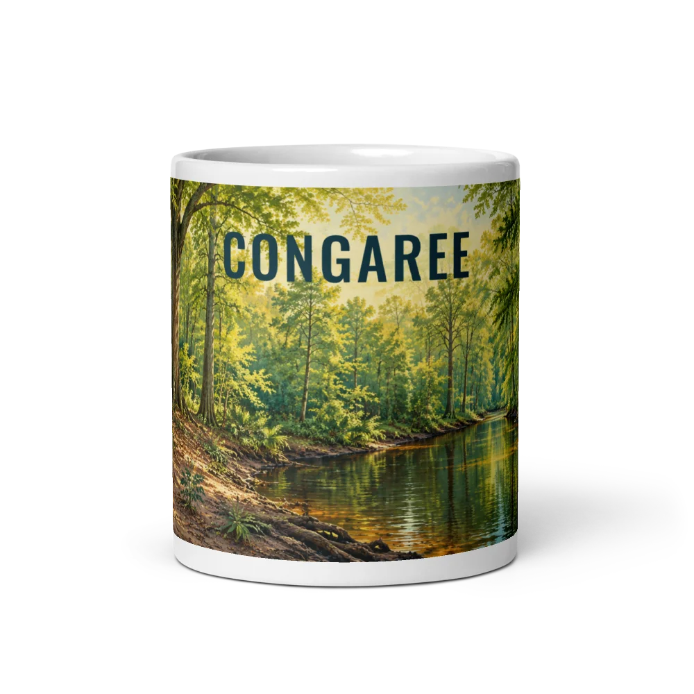 Congaree travel artwork on a ceramic mug, 11 oz