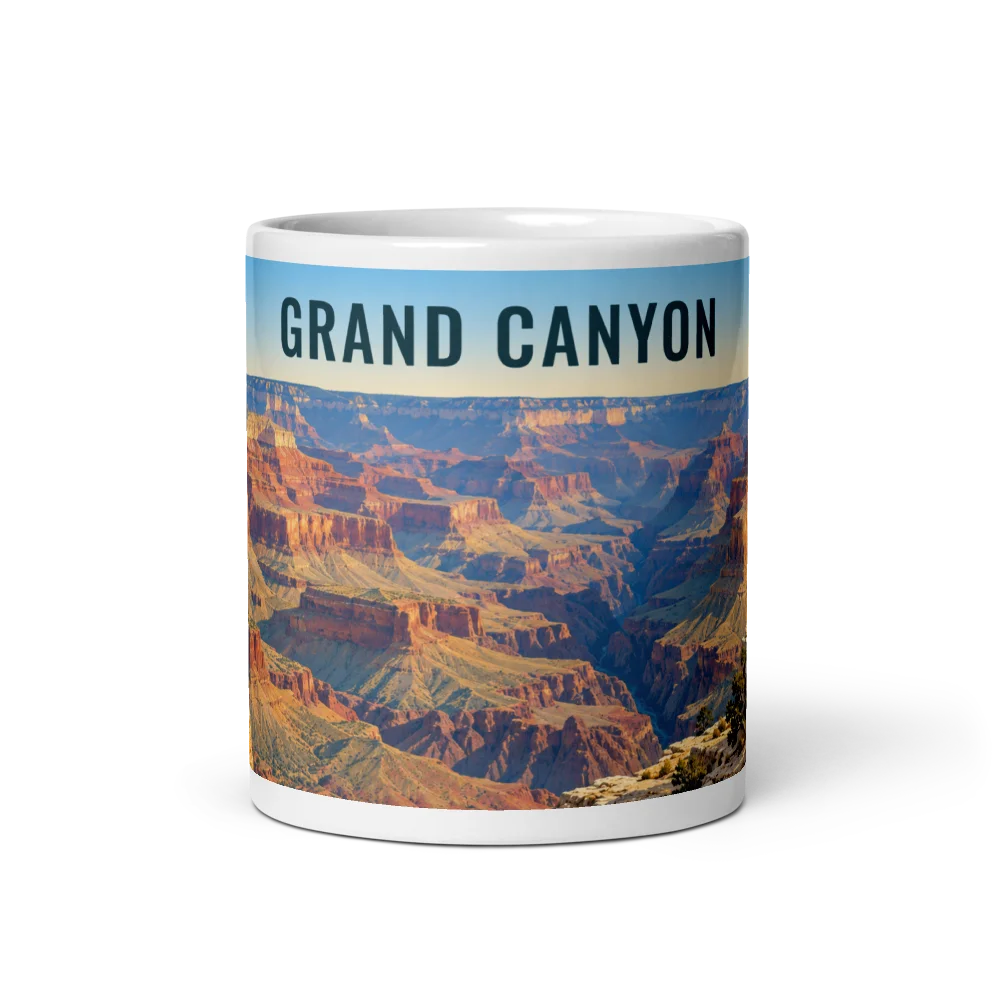 Grand Canyon travel artwork on a ceramic mug, 11 oz