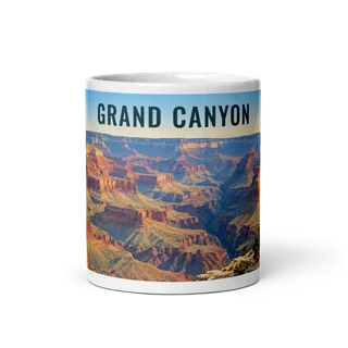 Grand Canyon travel artwork on a ceramic mug, 11 oz