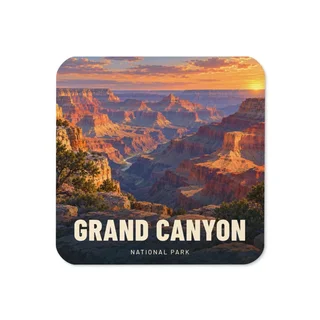 Grand Canyon travel artwork on a coaster