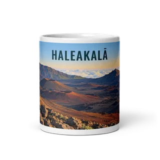 Haleakalā travel artwork on a ceramic mug, 11 oz