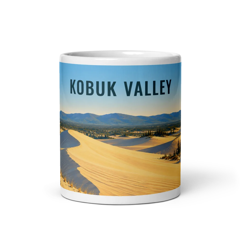 Kobuk Valley travel artwork on a ceramic mug, 11 oz