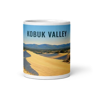 Kobuk Valley travel artwork on a ceramic mug, 11 oz