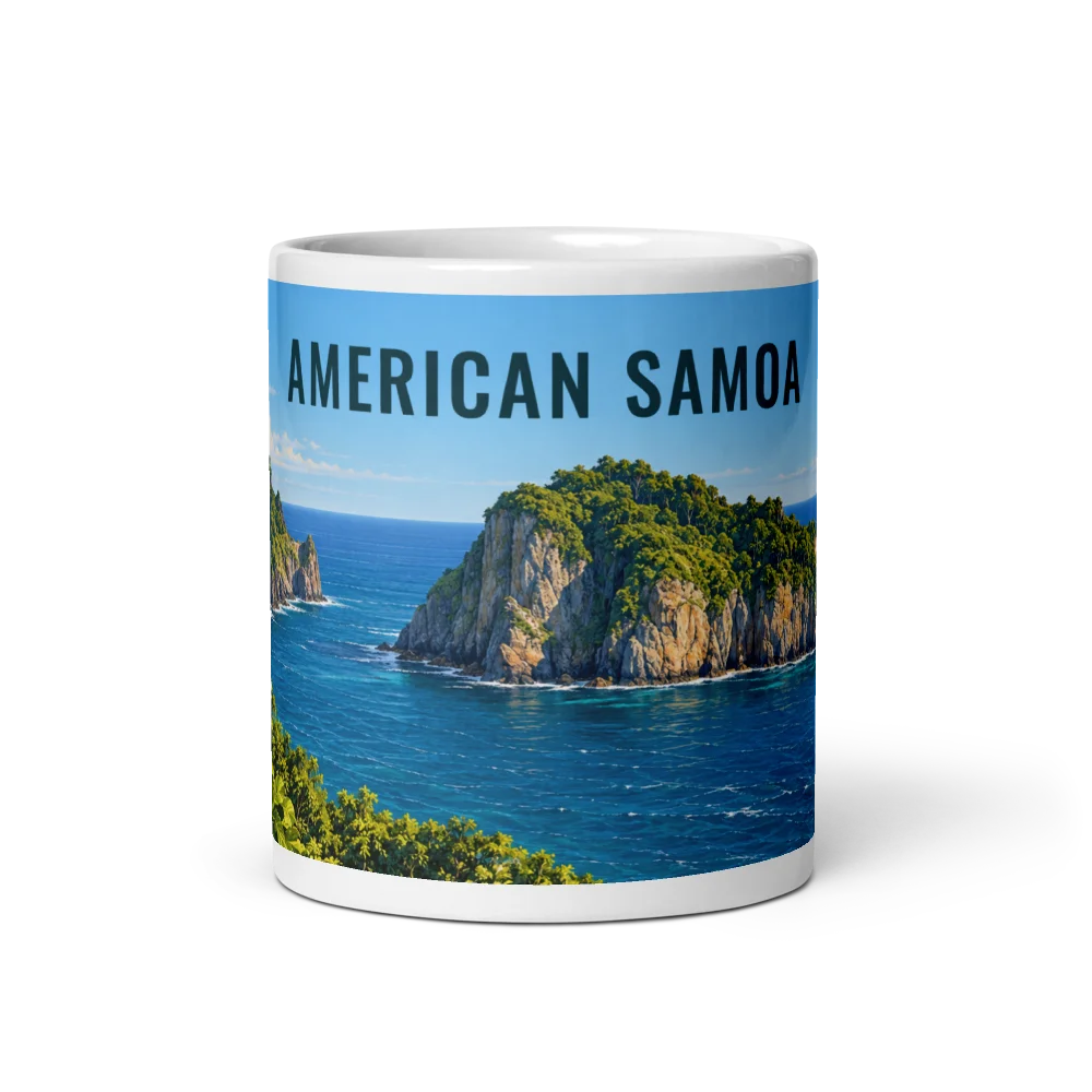 National Park of American Samoa travel artwork on a ceramic mug, 11 oz
