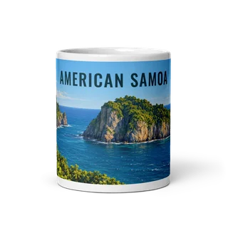 National Park of American Samoa travel artwork on a ceramic mug, 11 oz