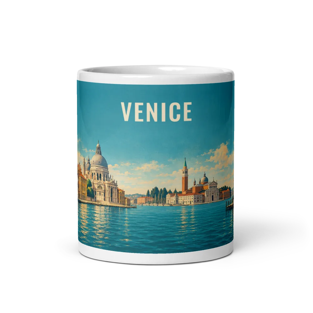 Venice travel artwork on a ceramic mug, 11 oz