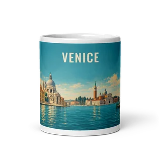 Venice travel artwork on a ceramic mug, 11 oz